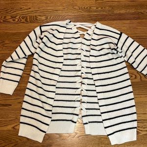 Max Studio Open cross stitch sweater